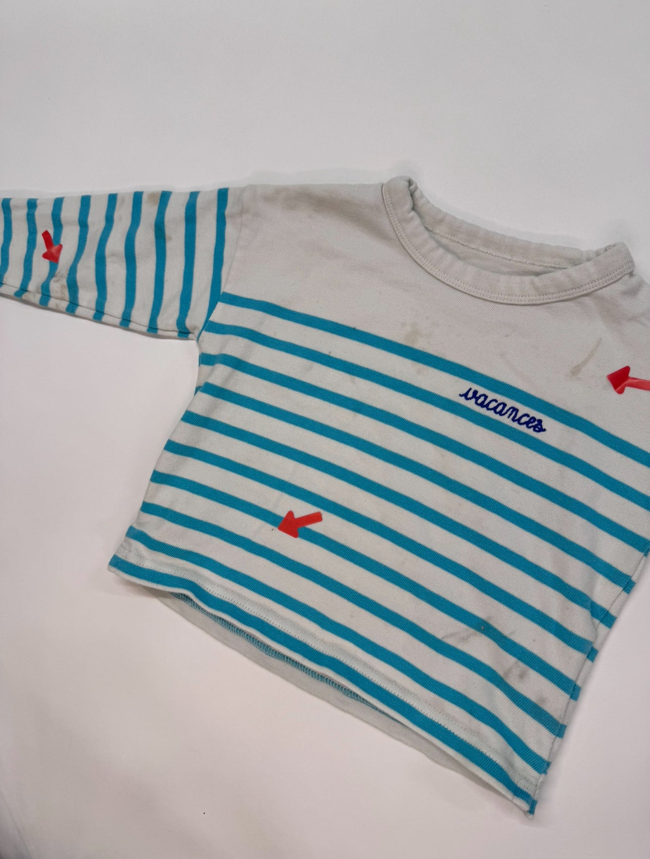 Maison Labiche stripe embroidered tee