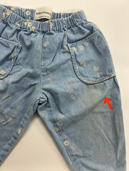 Bobo Choses Baby denim circle print jeans