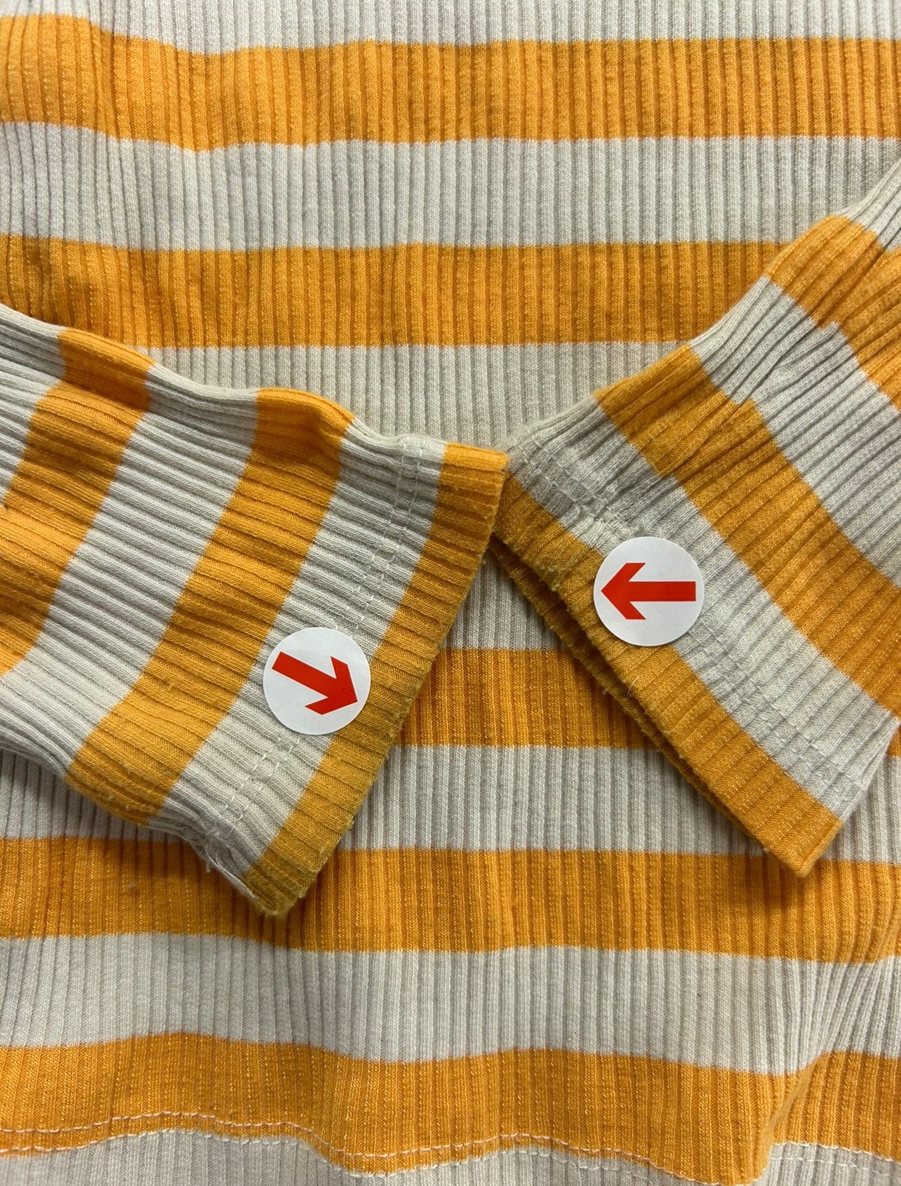 Bobo Choses Yellow stripe polo neck top