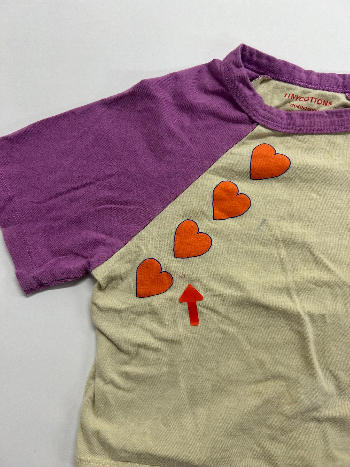 Tiny Cottons Raglan sleeve hearts tee