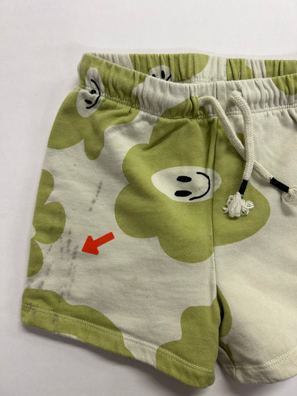 Claude and Co  Green smiley splodge sweat shorts