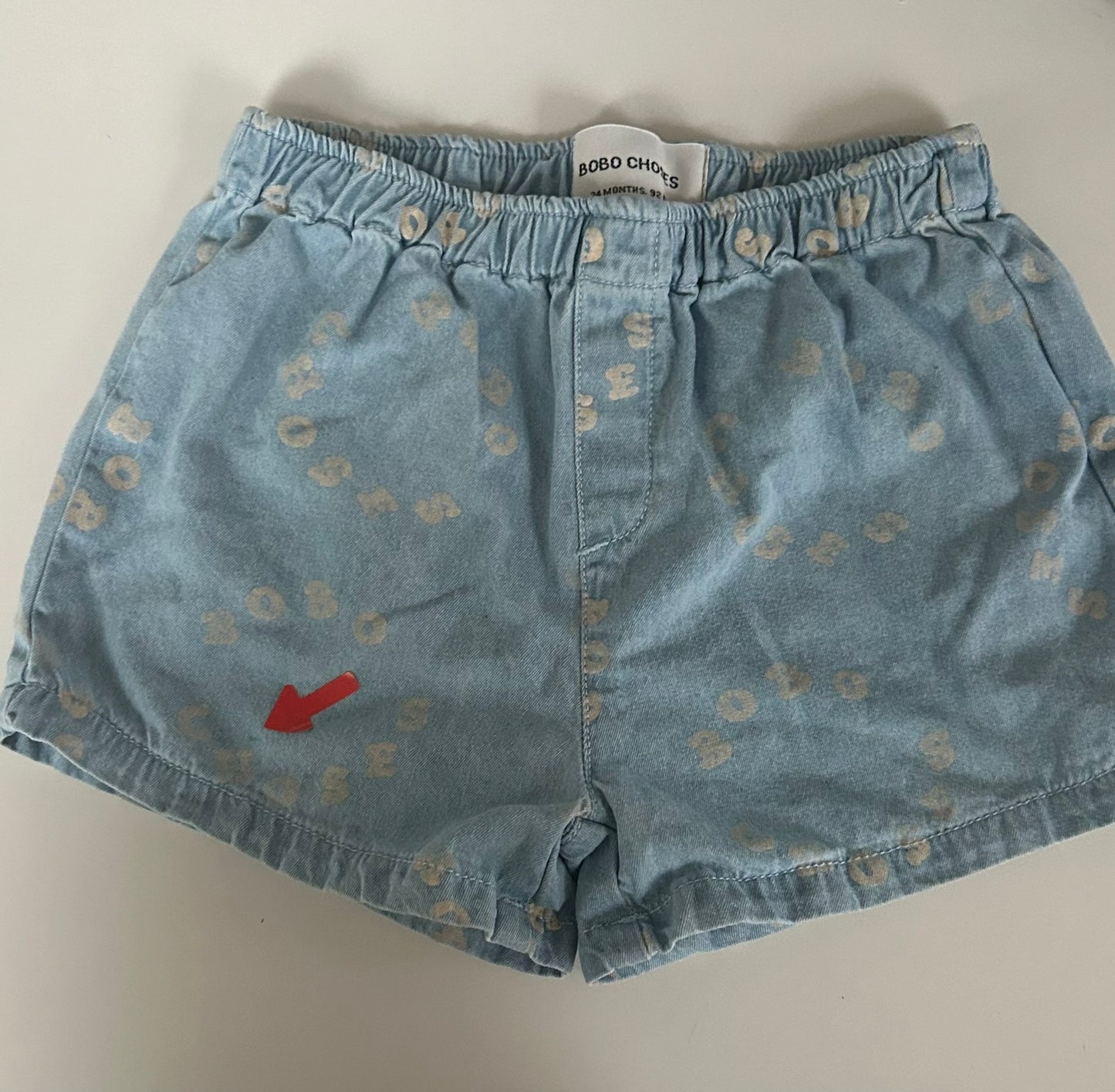 Bobo Choses Light denim printed shorts