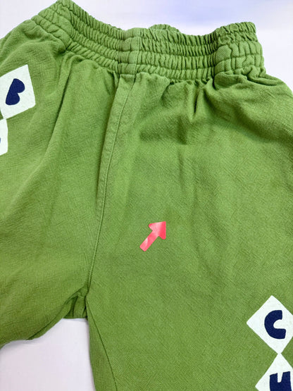 Bobo Choses Green diamond straight leg trousers