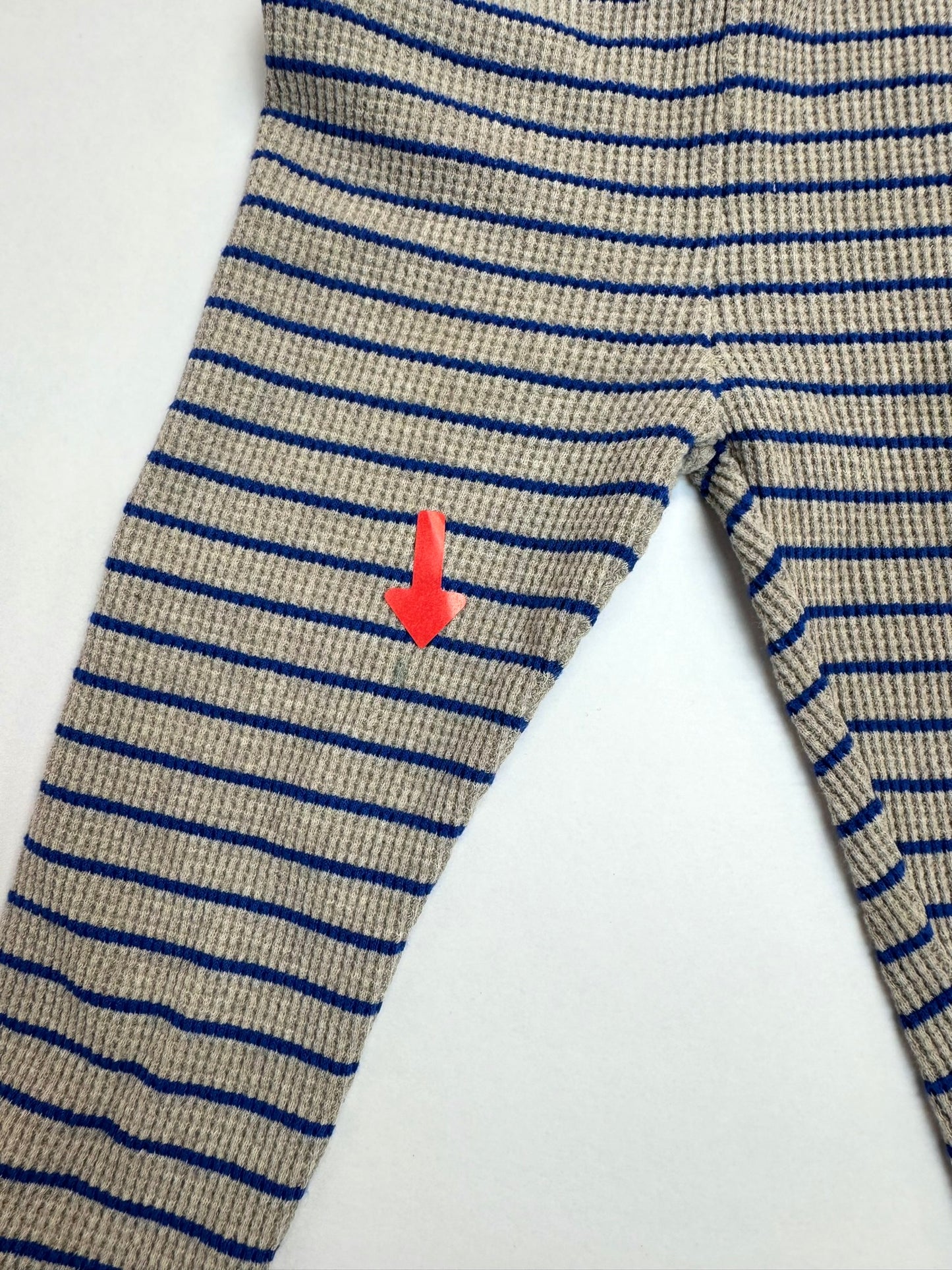 Bobo Choses Blue striped waffle leggings