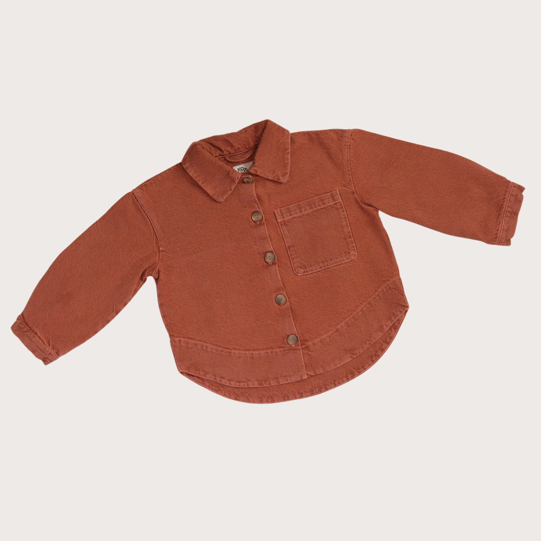 Studio Koter Coral overdye denim shirt