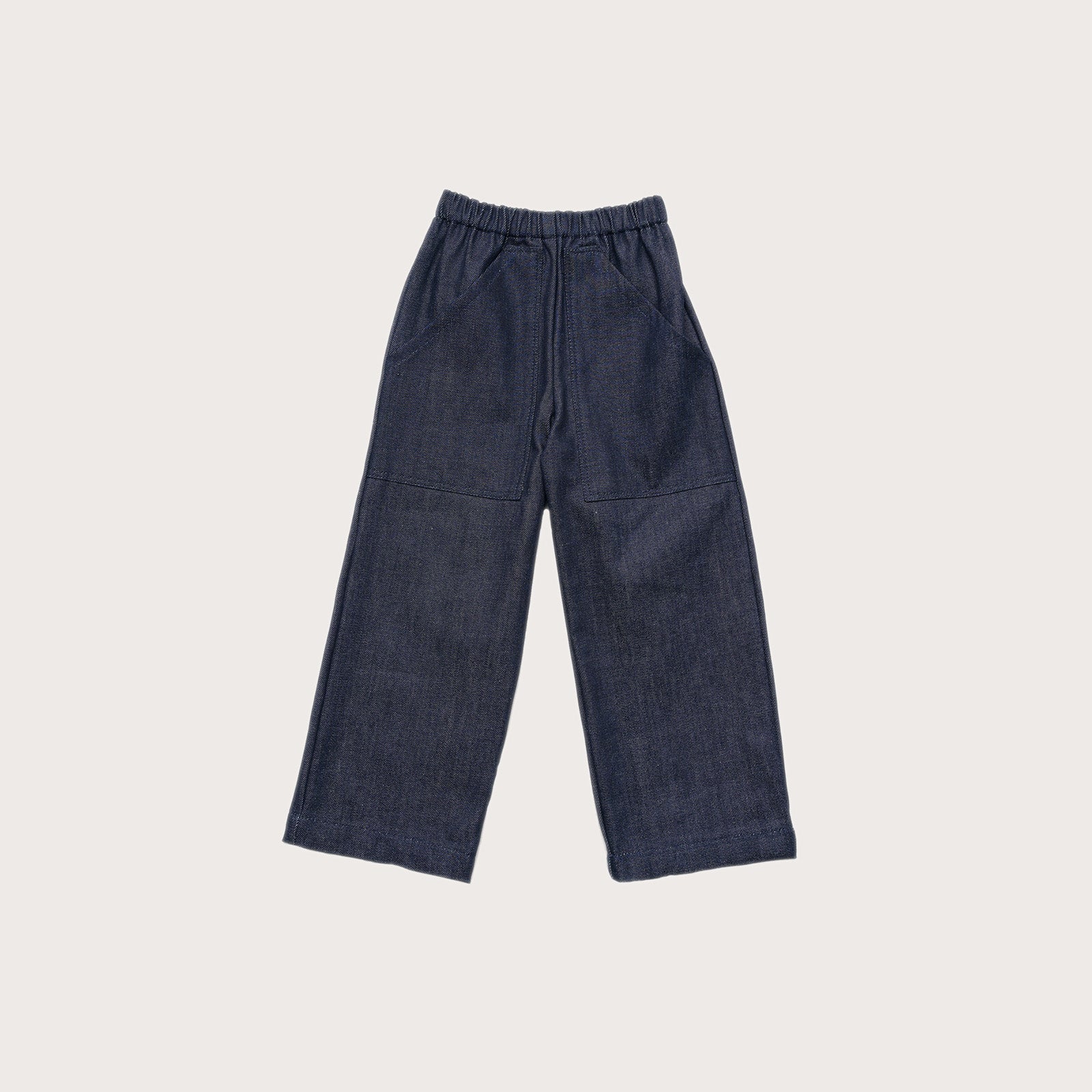 P Denim Wide leg washed indigo jean
