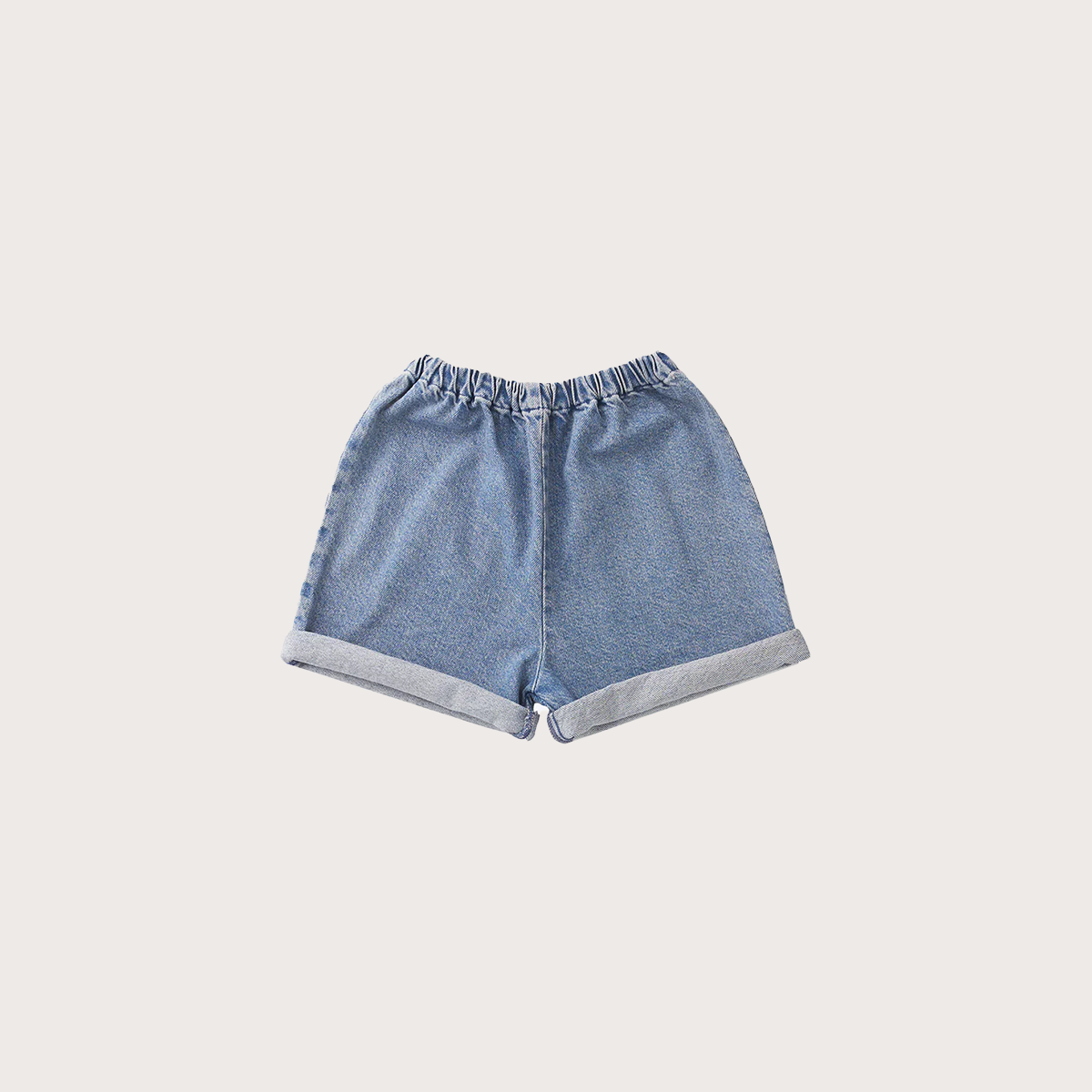 P denim light wash shorts