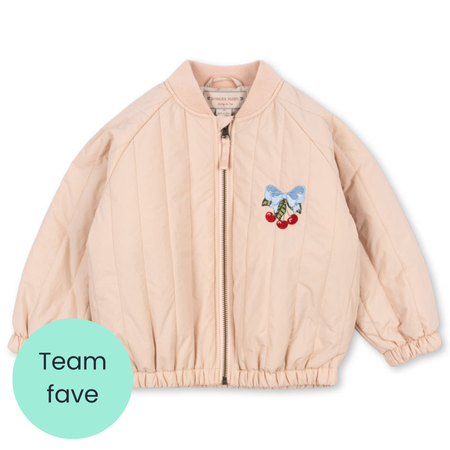 Konges SloejdPink Cherries Juno Bomber Jacket
