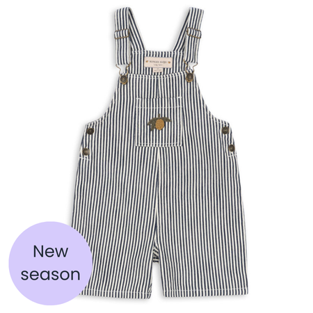 Konges Sløjd Pinstripe woven short dungarees