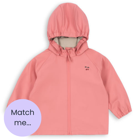 12-18M  Konges Sloejd Peachy Pink Waterproof Jacket