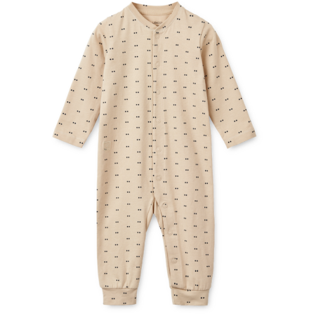 Beige double dot sleepsuit
