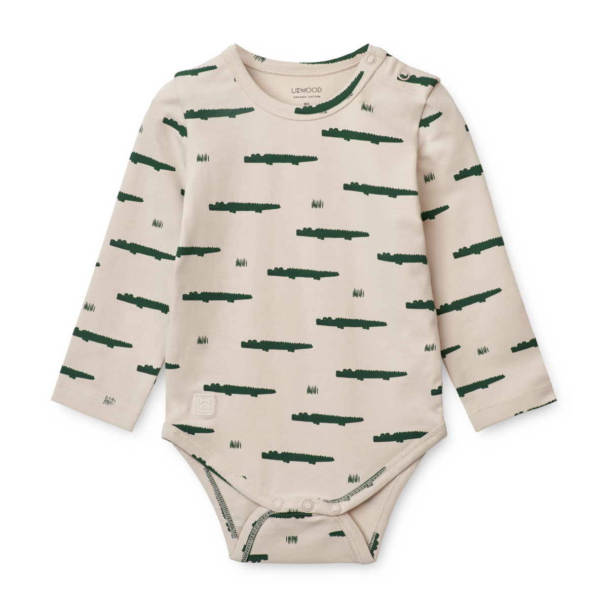 Crocodile print ribbed bodysuit