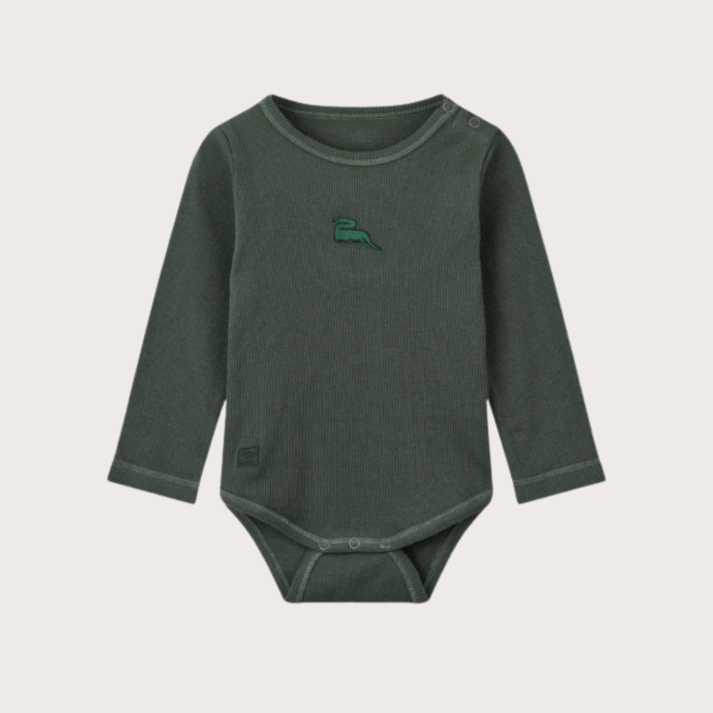 Liewood Forest green ribbed bodysuit