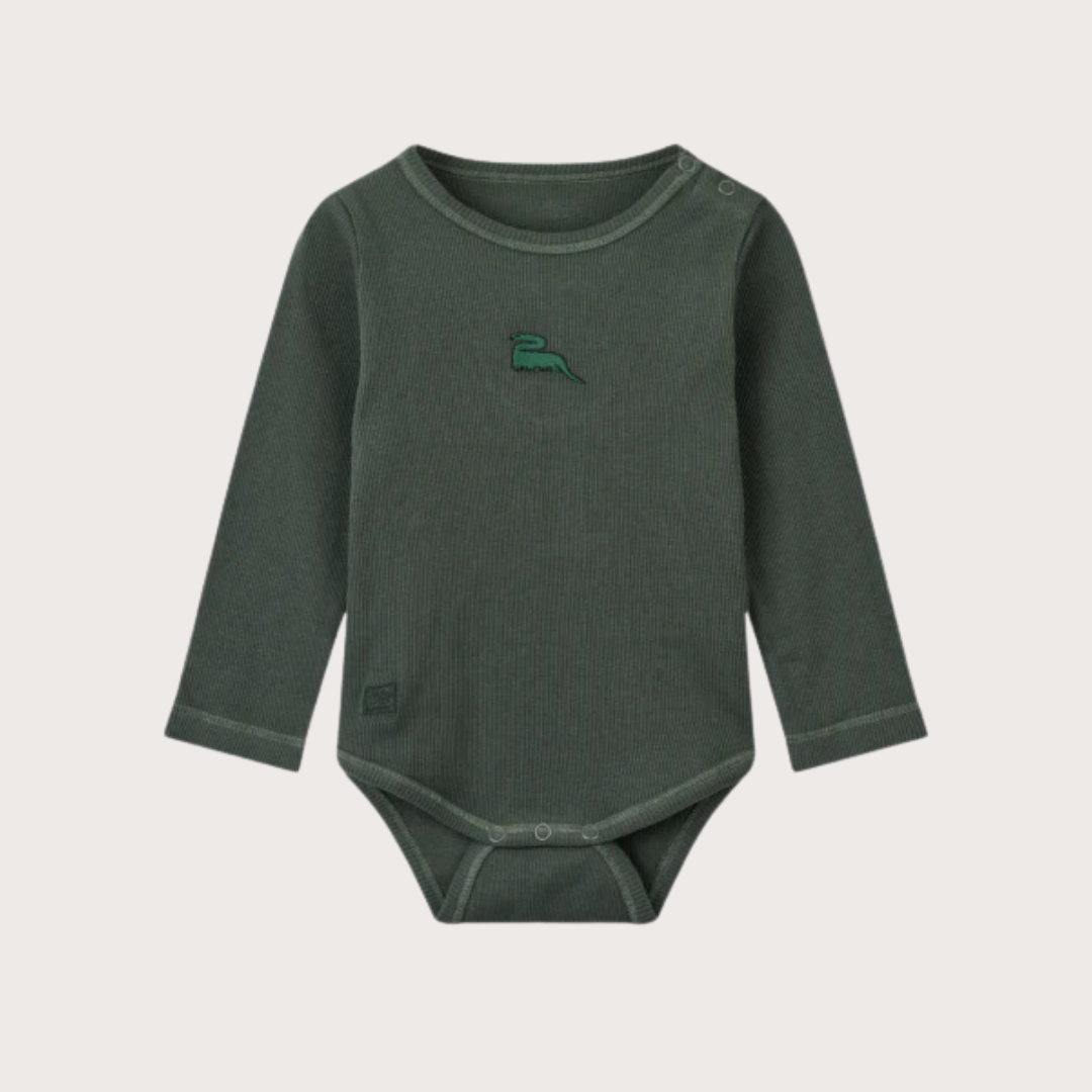 Liewood Forest green ribbed bodysuit