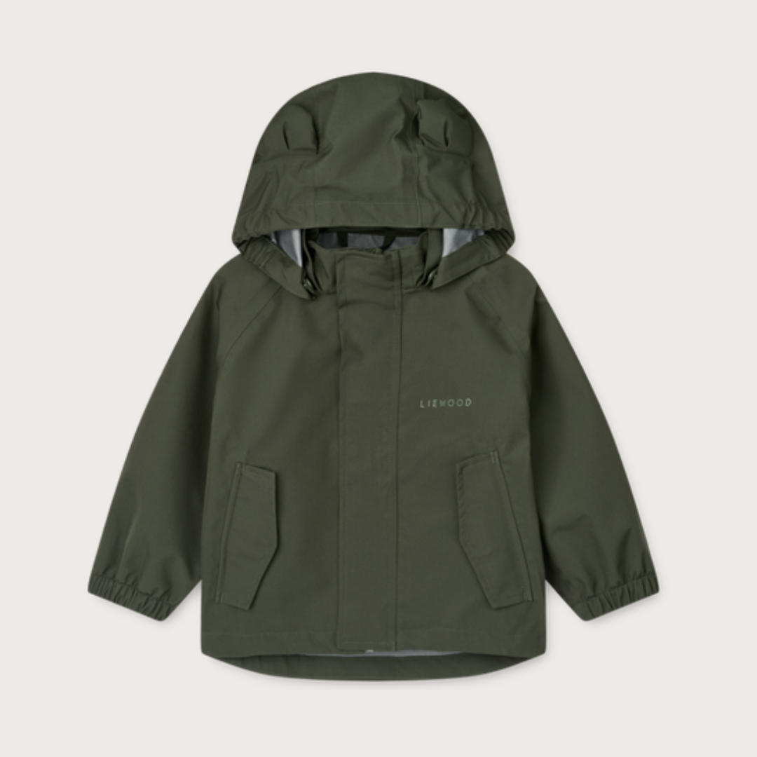 Liewood Forest green bear raincoat