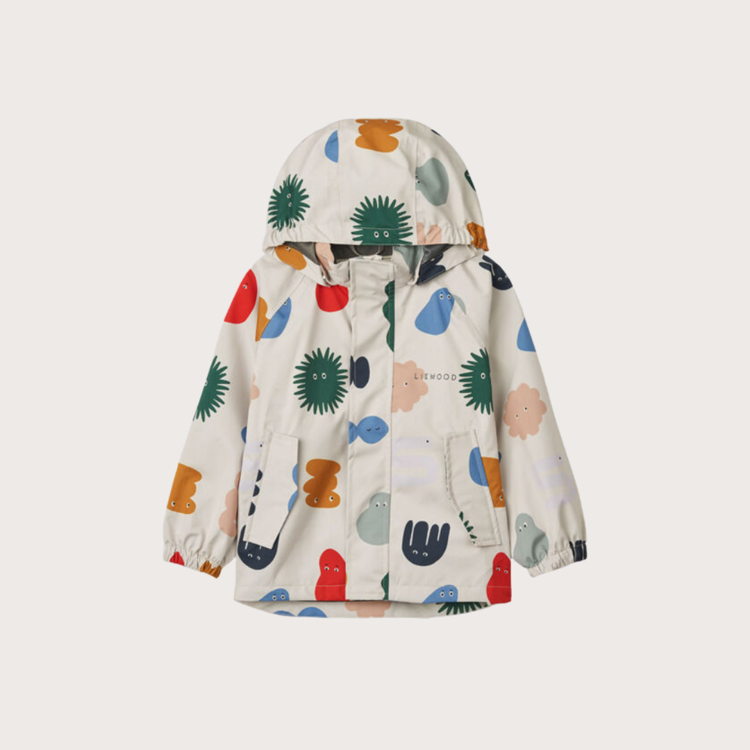 Liewood Squiggle print rain jacket