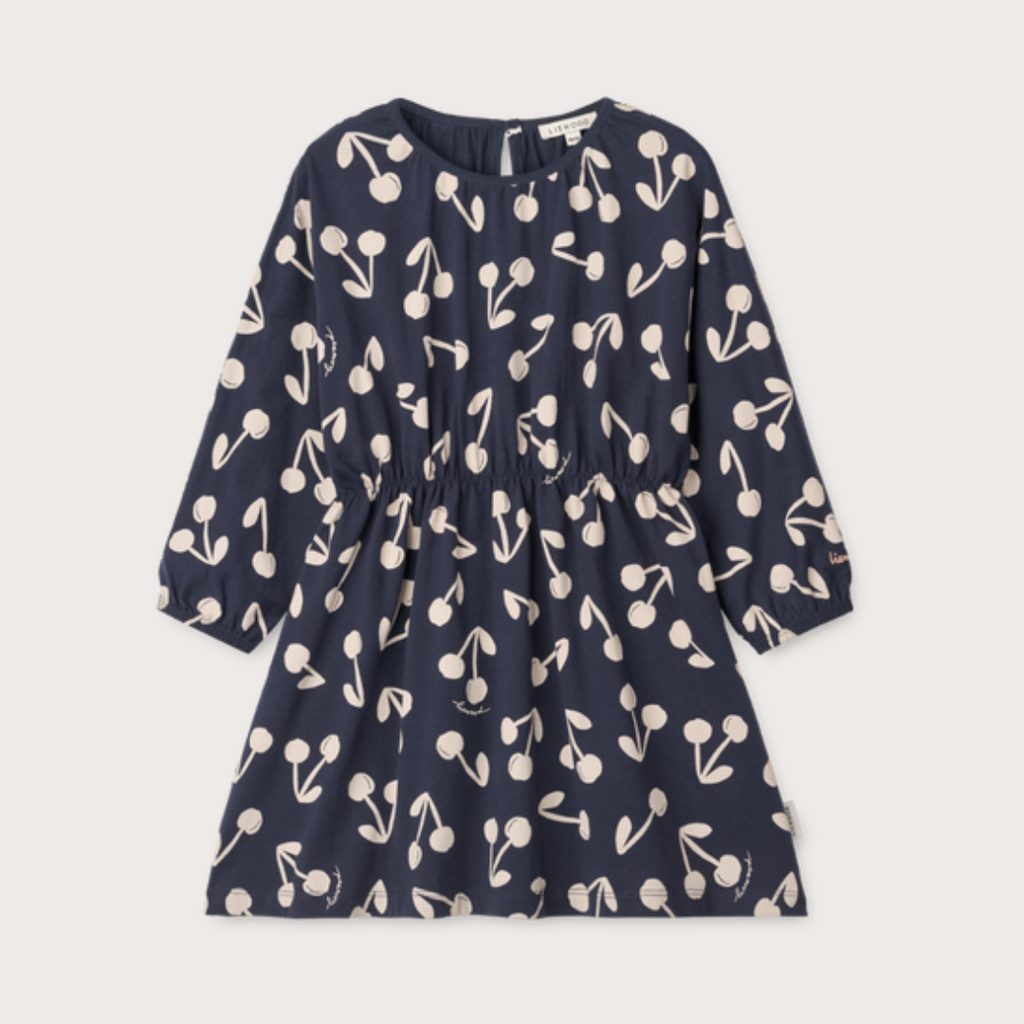 Liewood Navy cherry print dress 3-4Y