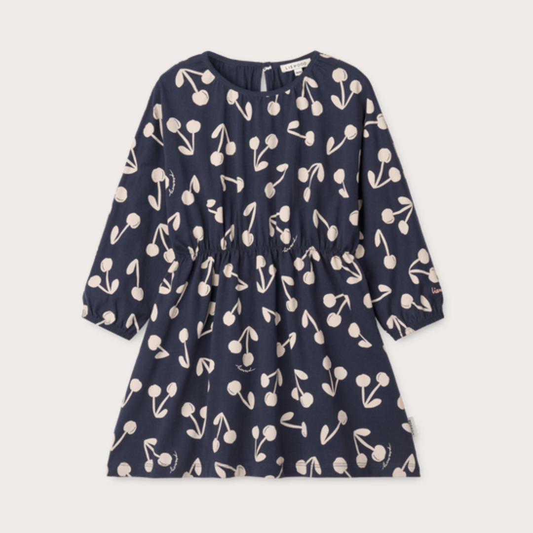 Liewood Navy cherry print dress 3-4Y