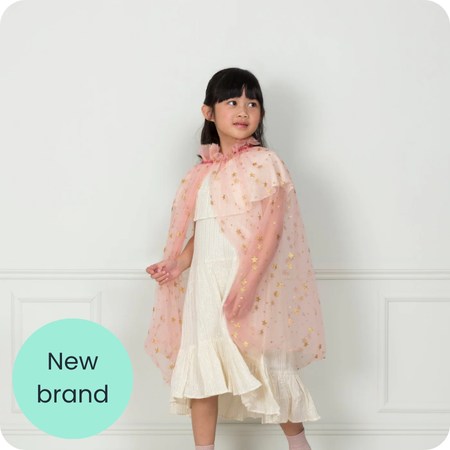 Meri Meri Pink star tulle cape
