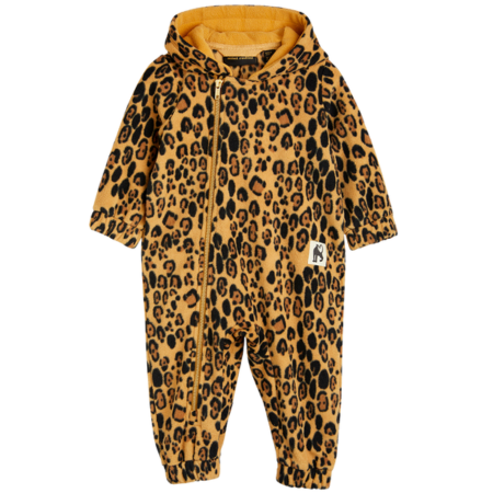 Leopard Fleece Pramsuit