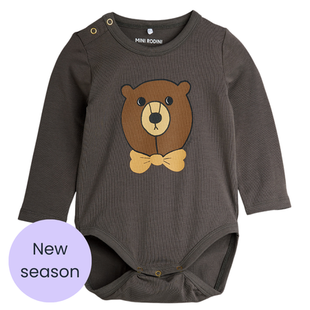 Bear Print Long Sleeve Bodysuit