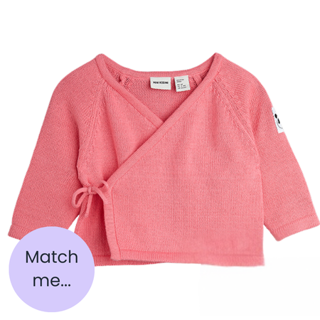 Pink Knit Wrap Top