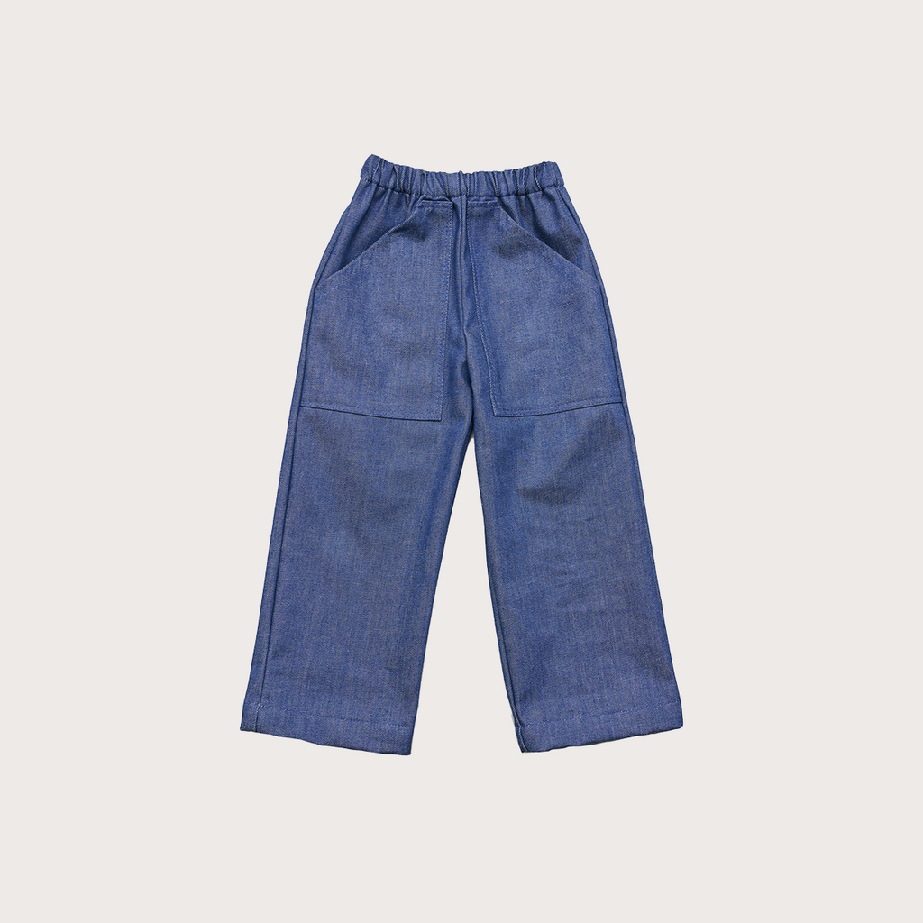 P Denim Wide leg blue jeans
