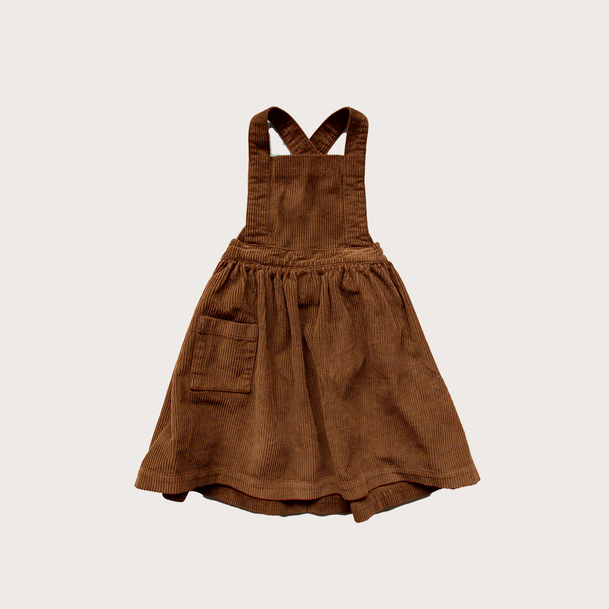 Brown corduroy pinafore