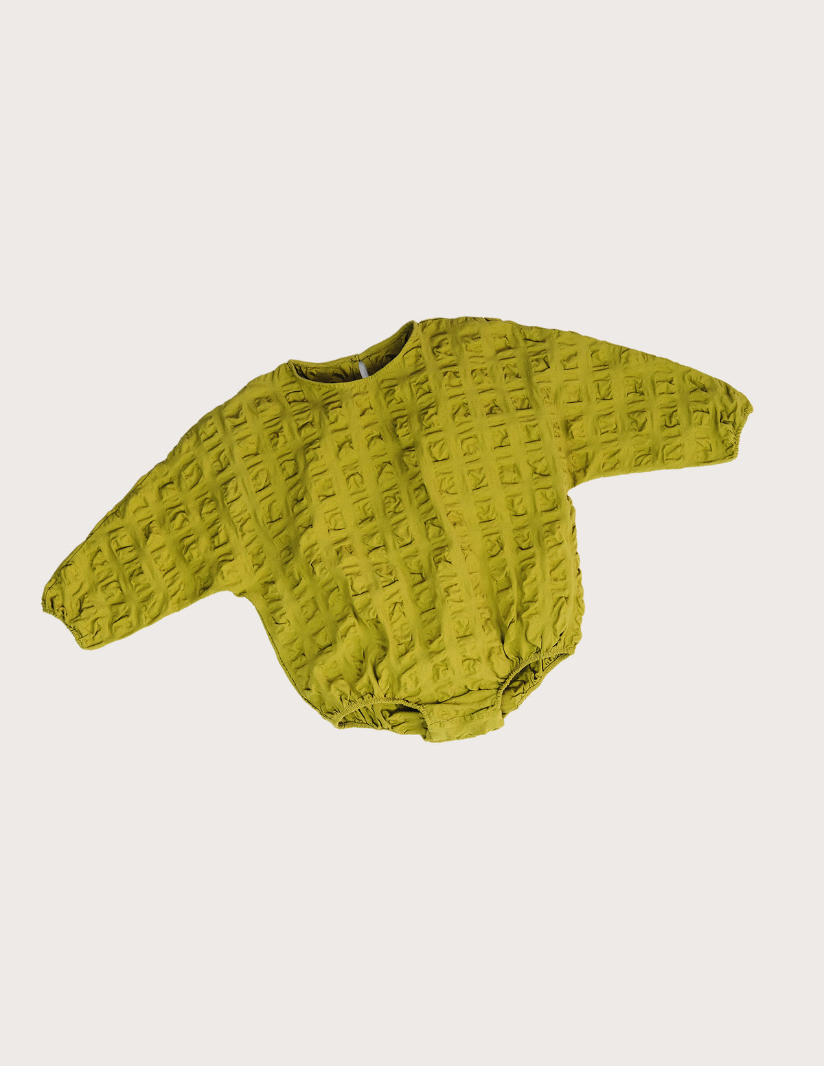 River olive seersucker romper