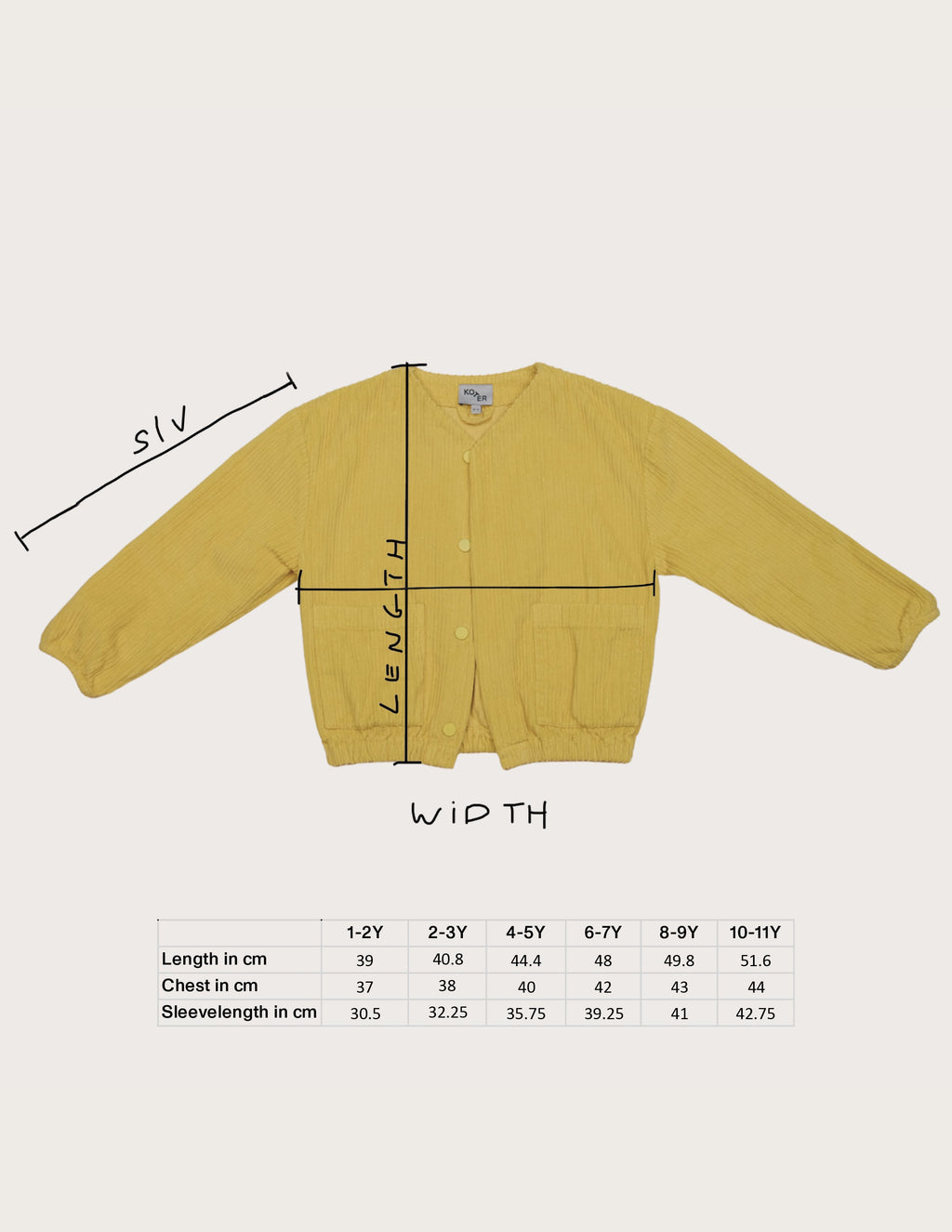 Senna Green Cord kids jacket - BRAND NEW