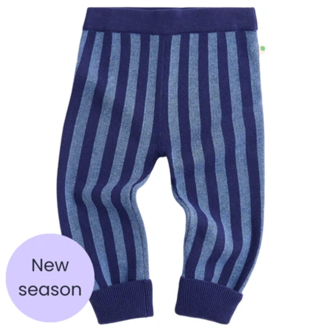 0-6m The Bonnie Mob Blue Stripe Knit Leggings