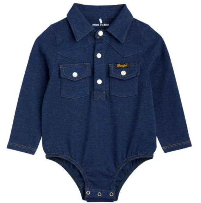 6-12m Mini Rodini X Wrangler Peace dove Bodysuit (Copy)