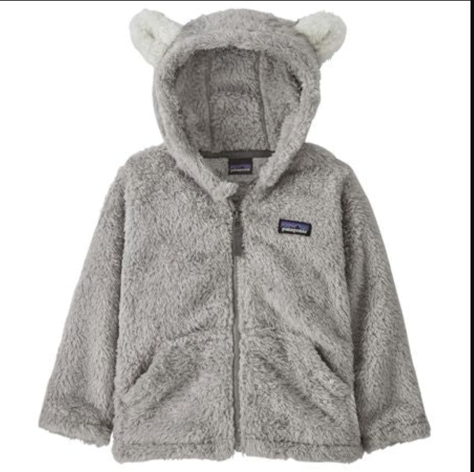 6-12m Patagonia Grey Furry Friends Hoodie