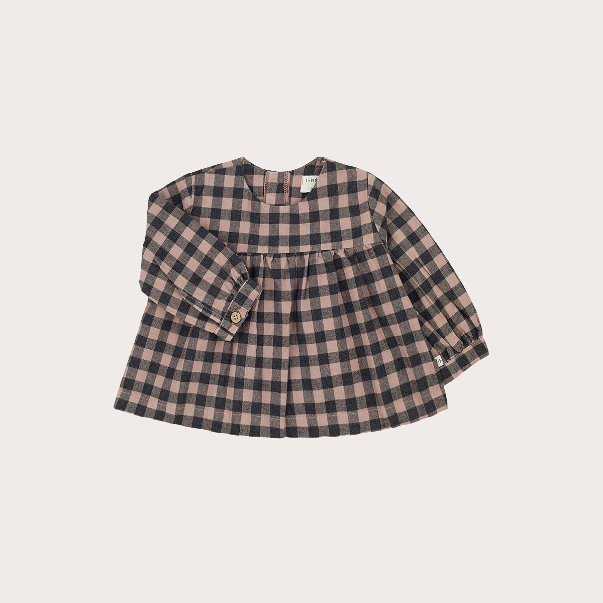 + 1 in the family Mauve gingham blouse