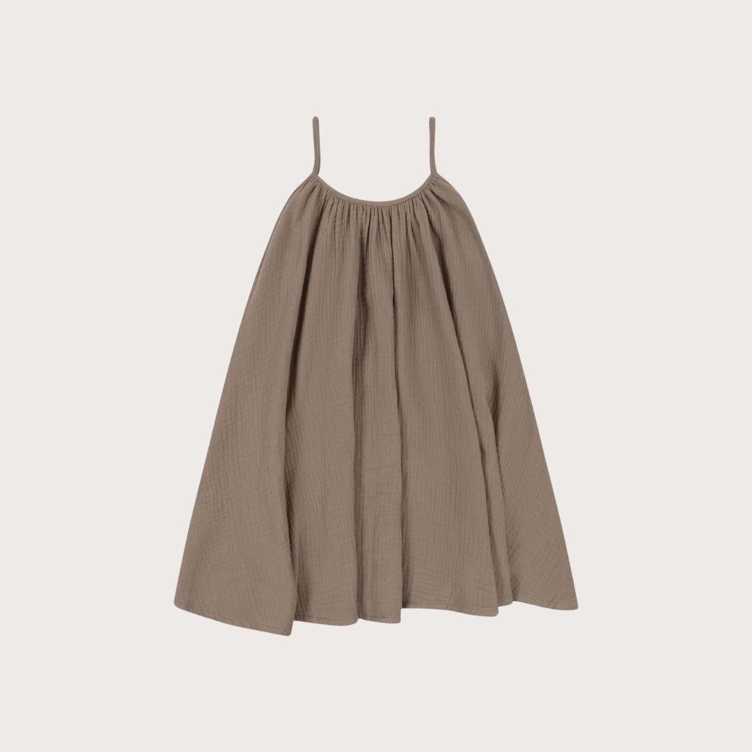 Konges Slojd Beige seersucker strap dress