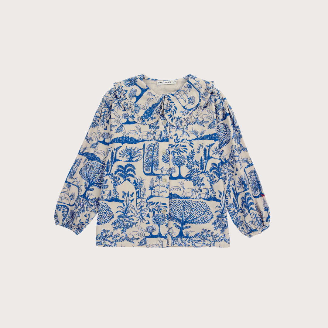 White wonderland all over blouse
