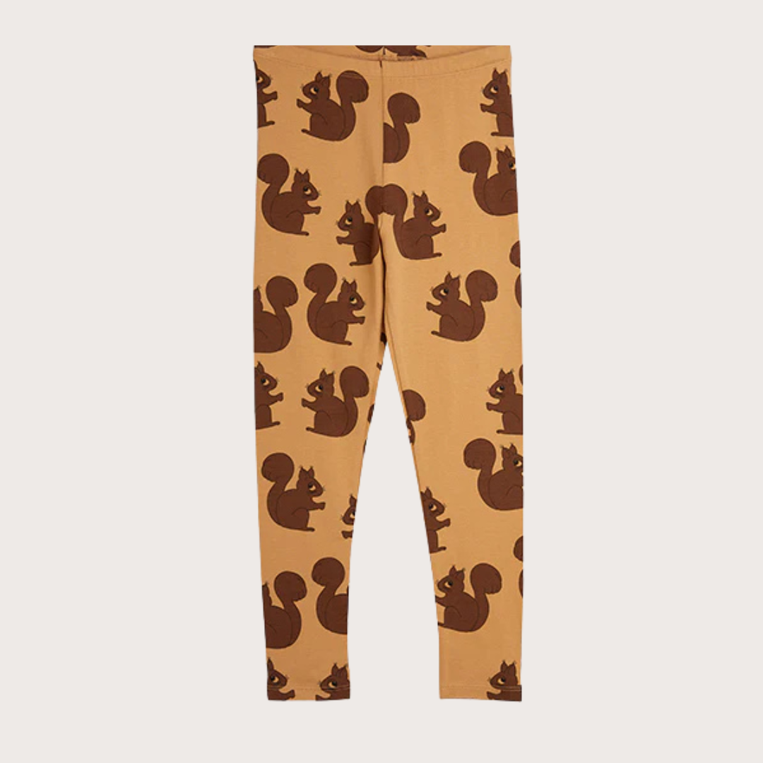 Mini Rodini Brown Squirrel Leggings