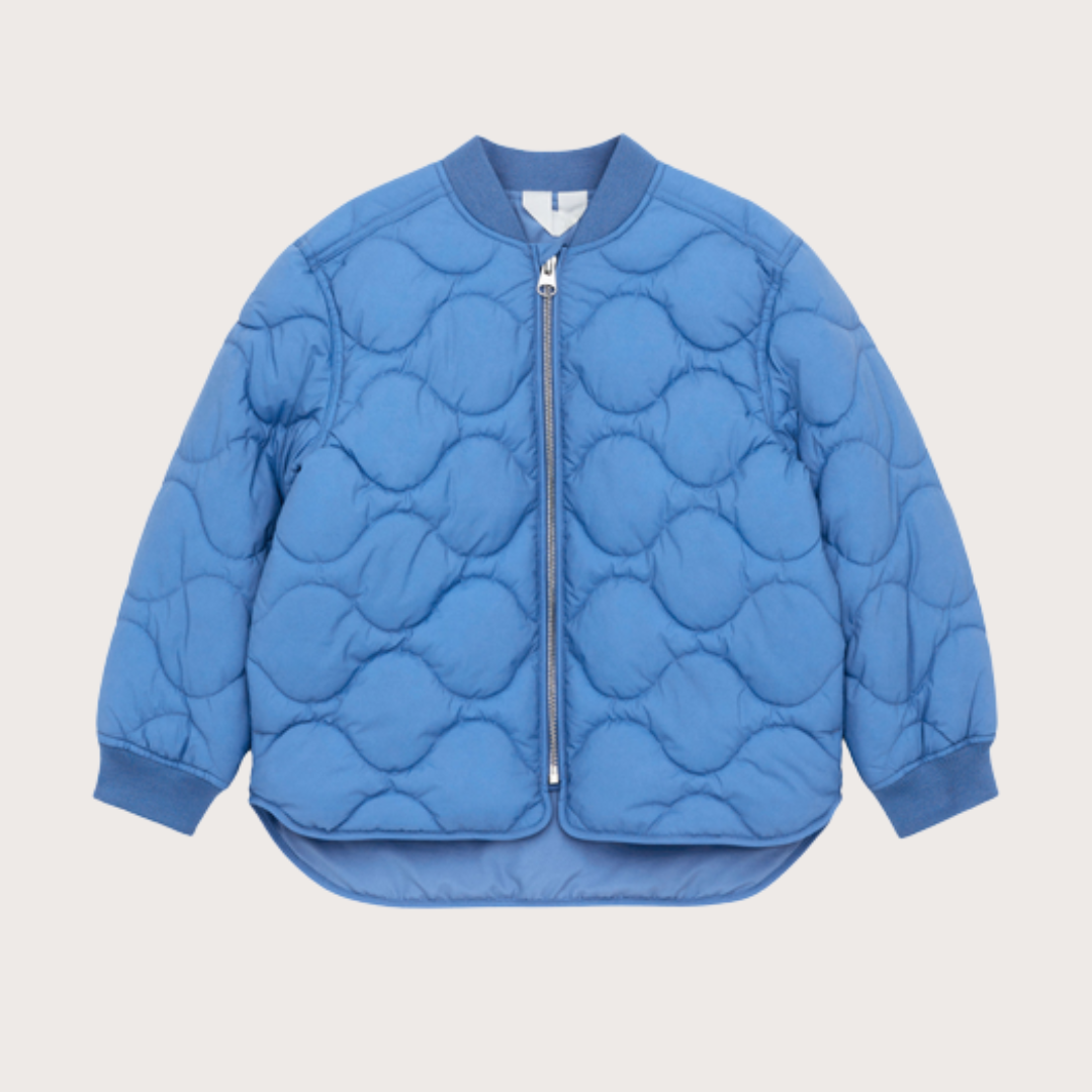 ARKET Bright blue quilted jacket