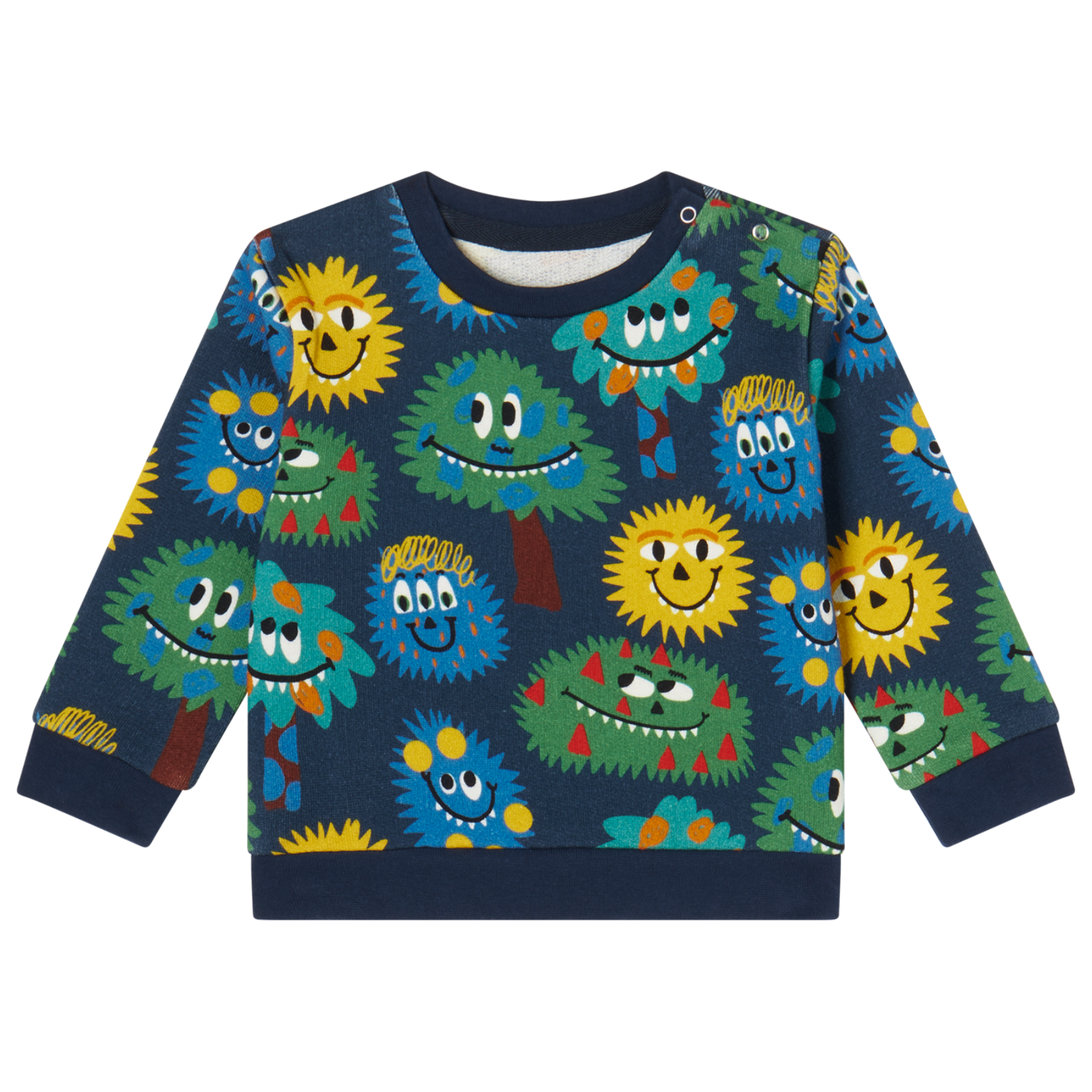 18-24m  Stella McCartney All Over Monsters Print Navy Jumper