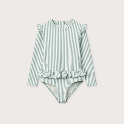 Liewood Sille blue stripe seersucker swimsuit