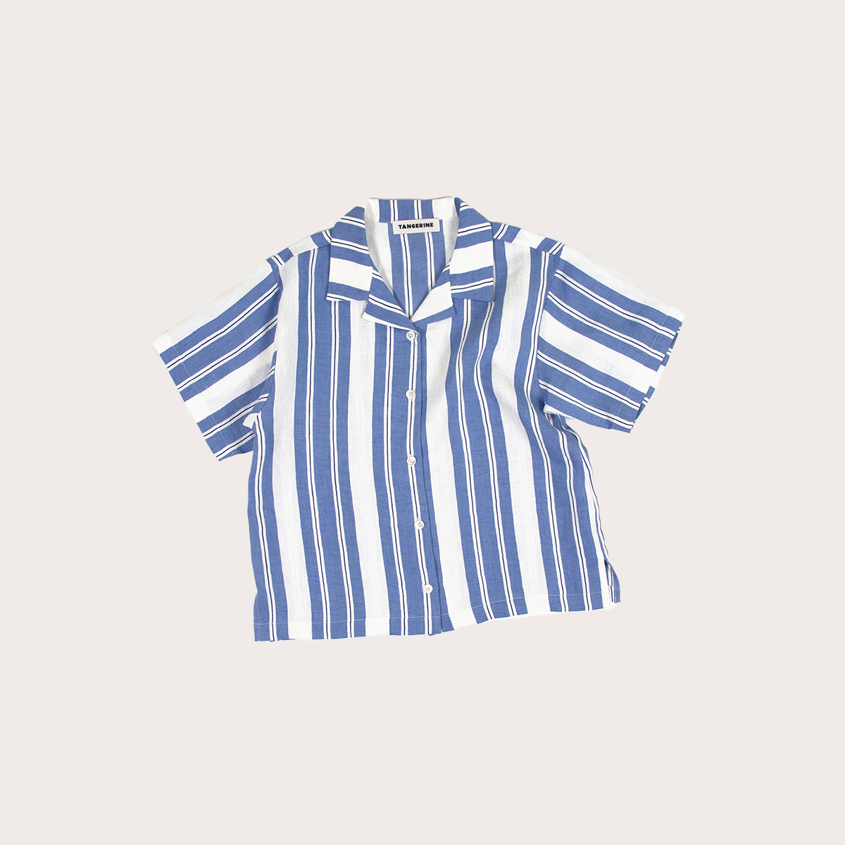 Tangerine Studioes Stripes camp collar shirt