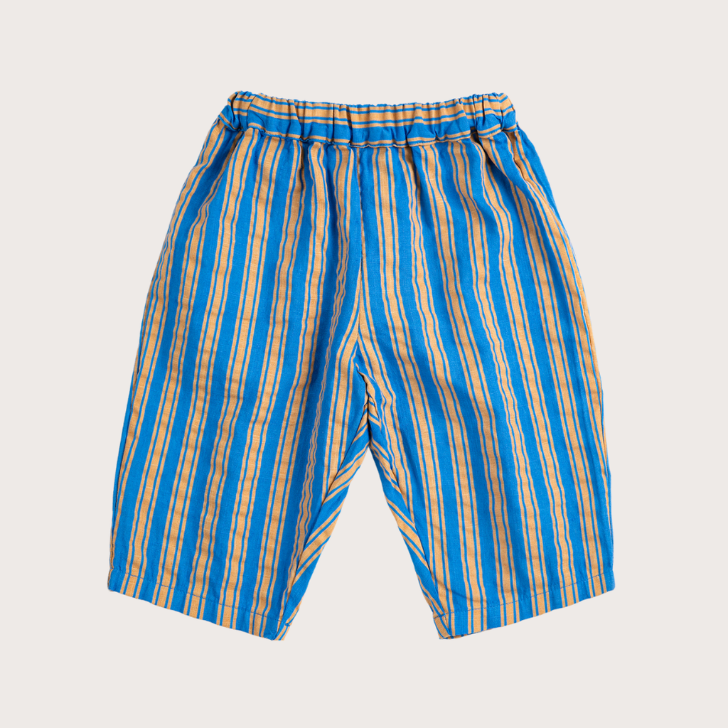 Bobo Choses Blue stripe hairline woven trousers