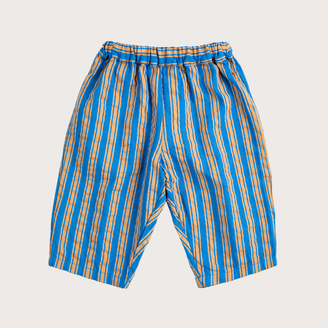 Bobo Choses Blue stripe hairline woven trousers