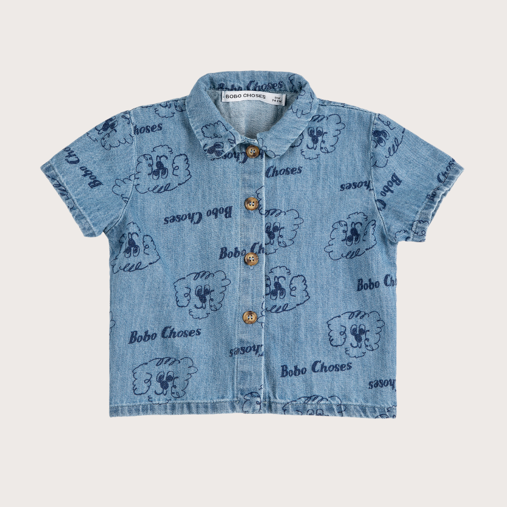 bobo choses Denim pickles the dog baby shirt