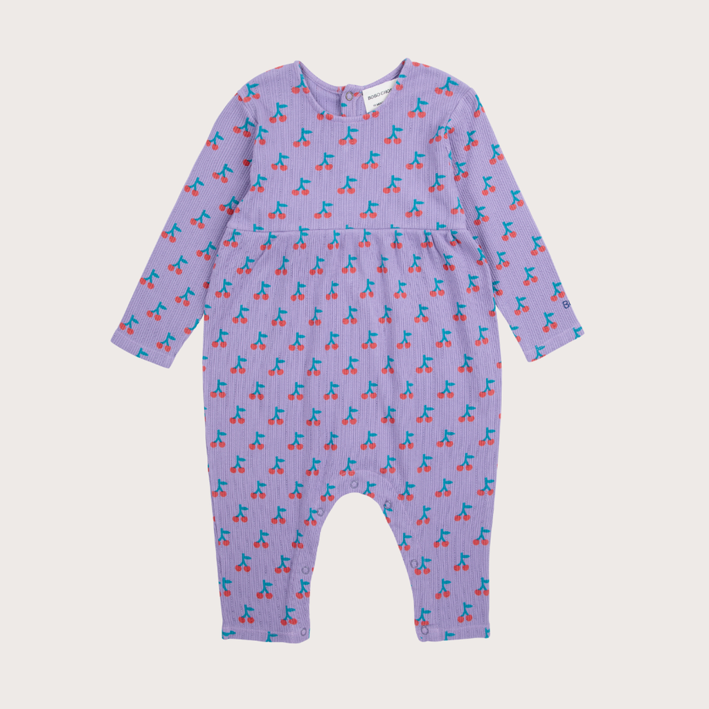 Bobo Choses Purple cherry romper 9M