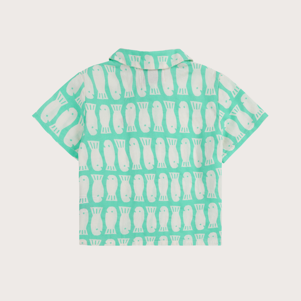 Bobo Choses Lucky fish all over woven shirt