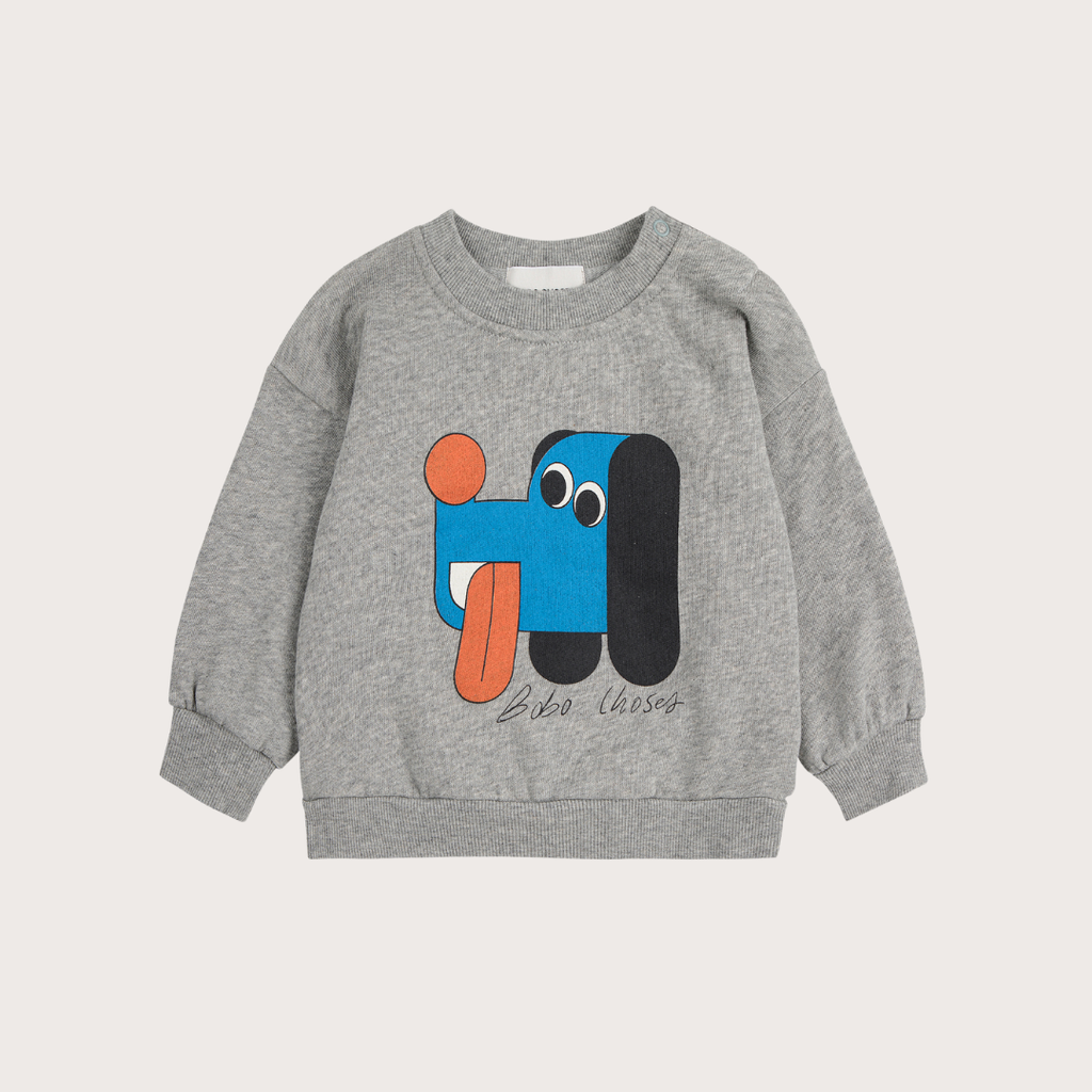 bobo choses Grey doggy mate sweatshirt 6M