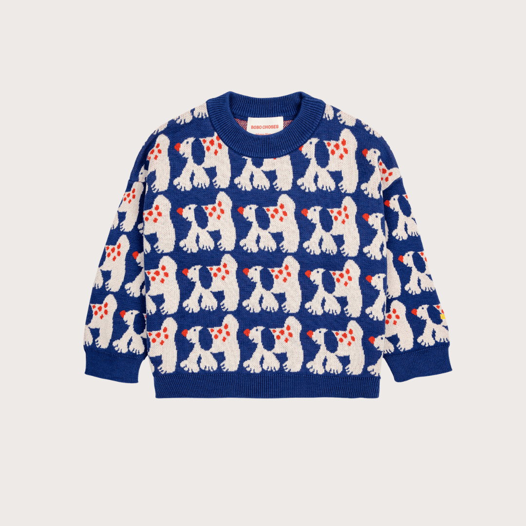 Bobo Choses Fairy Dog all over jacquard jumper