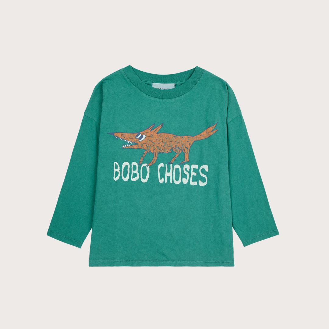 Bobo Choses Green fox t-shirt