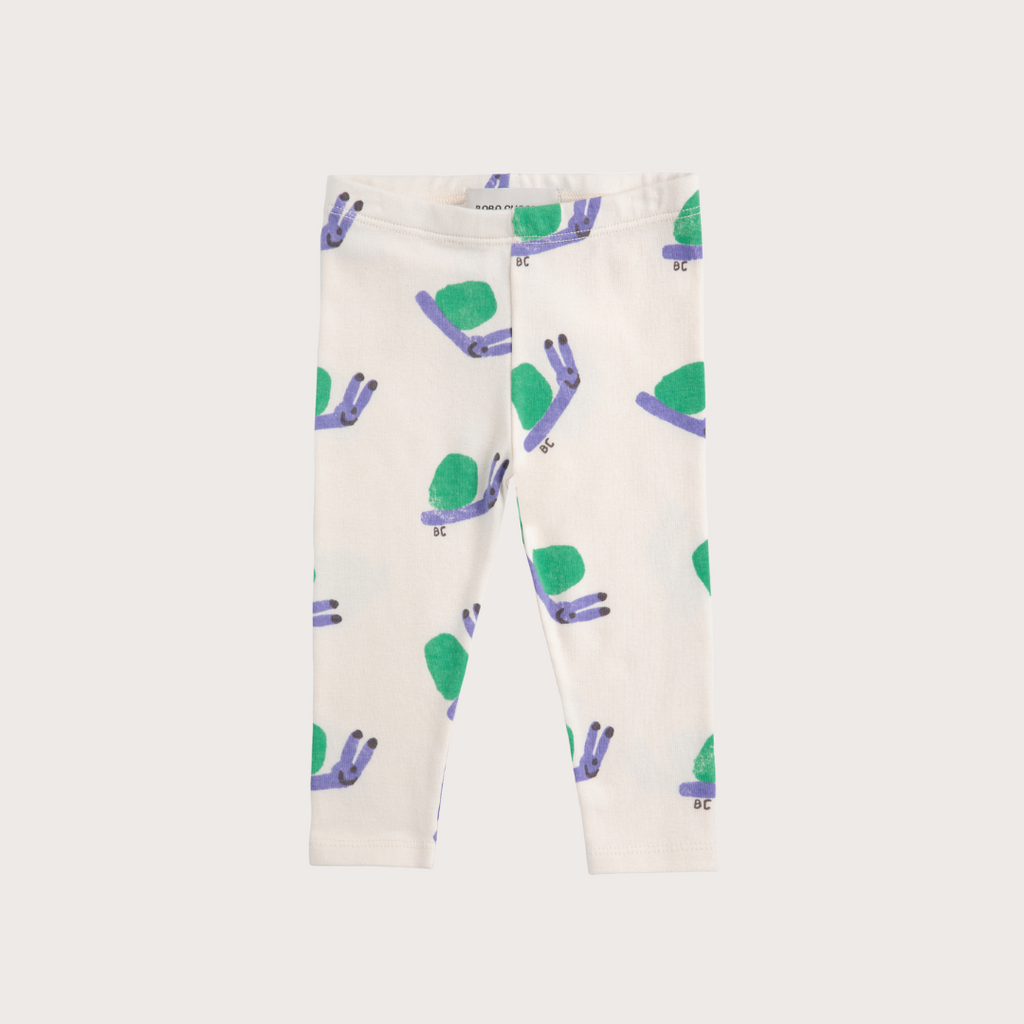 Bobo Choses Cream funny snail leggings